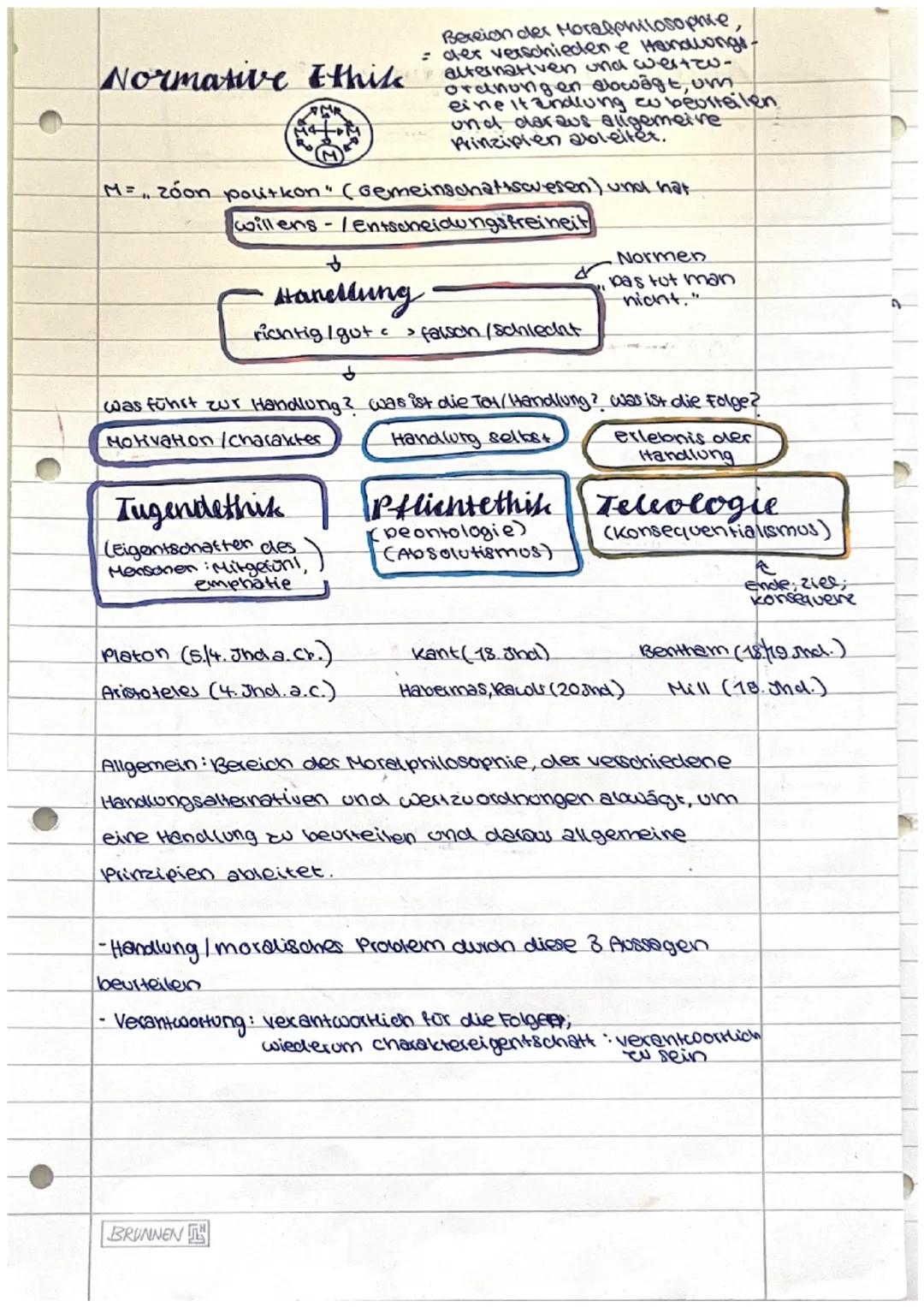 • Moral and Ethile
Kausalgeschichte Ursache für ein bestimmtes Verhalten
(z. B. schlechte Kindnelt)
Kausalkette: Zusammenhang zwischen 2 auf
