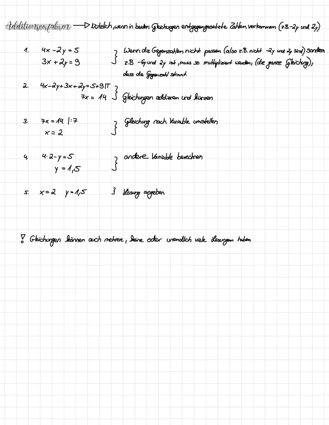 # GLEICHUNGSSYSTHEME

Gleichsetzungsverfahren Votekch, wenn beide Gleichungen schon nach der gleichen Variable comgestellt sind.

2 Beide mü