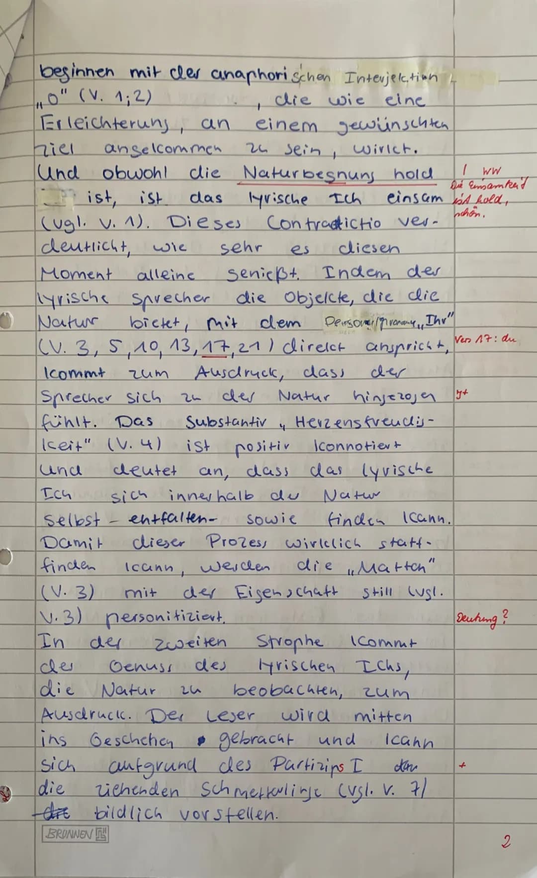 Name:
Klasse:
unjebundene
Block I: Gedichtinterpretation
Glücksgefühl
übeschits
Ludwig Tieck (1773-1853): Wonne der Einsamkeit
Analysiere un