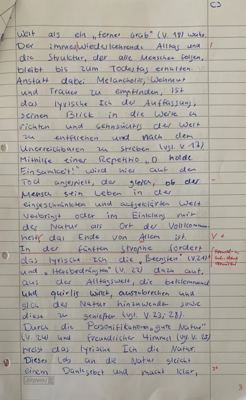 Name:
Klasse:
unjebundene
Block I: Gedichtinterpretation
Glücksgefühl
übeschits
Ludwig Tieck (1773-1853): Wonne der Einsamkeit
Analysiere un