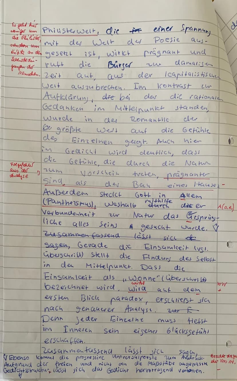 Name:
Klasse:
unjebundene
Block I: Gedichtinterpretation
Glücksgefühl
übeschits
Ludwig Tieck (1773-1853): Wonne der Einsamkeit
Analysiere un