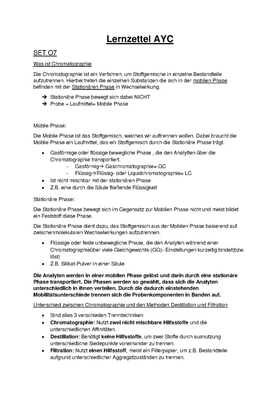 Chromatographie