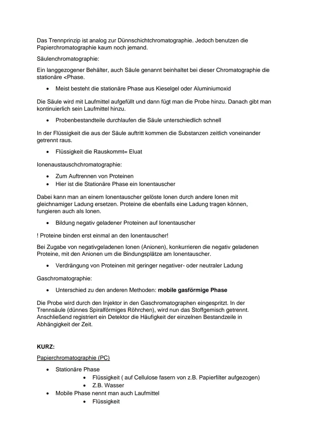 SET 07
Was ist Chromatographie
Die Chromatographie ist ein Verfahren, um Stoffgemische in einzelne Bestandteile
aufzutrennen. Hierbei treten