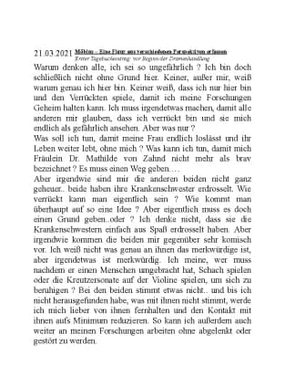 Know Tagebucheintrag von Johann Wilhelm Möbius aus „Die Physiker“ thumbnail