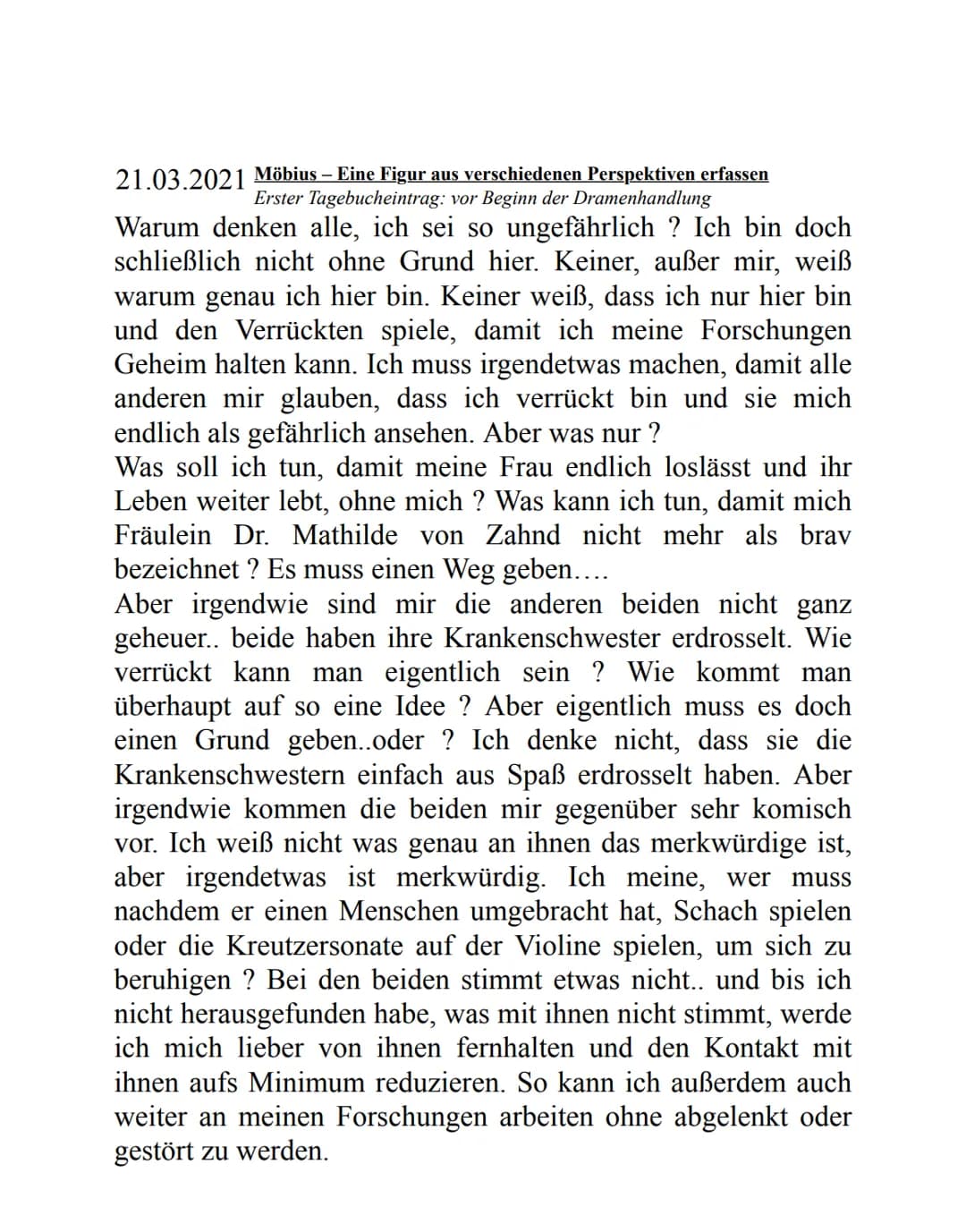 Aber irgendwie lässt mich der Gedanke nicht los, weshalb die
beiden ihre Krankenschwester erdrosselt haben.. bei Newton
hab ich überhaupt ke