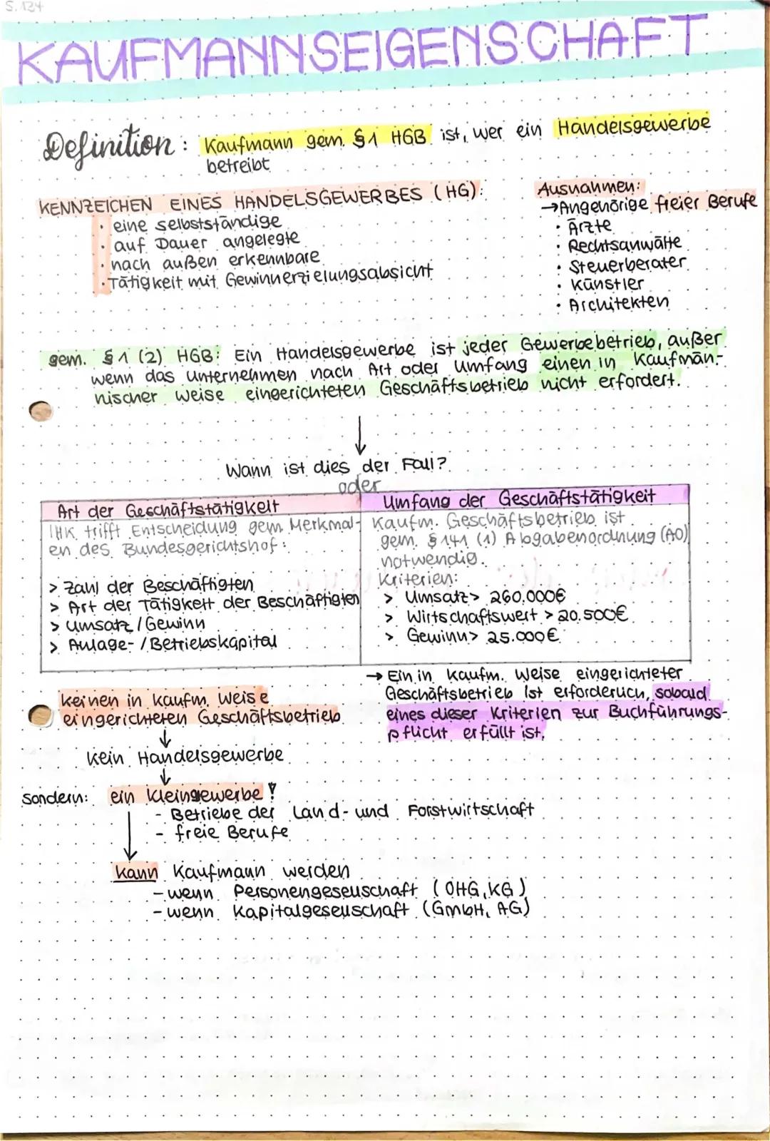 Kaufmannseigenschaft