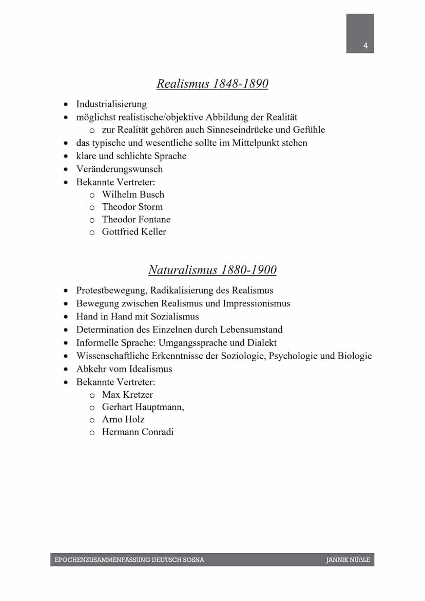 Epochen:
Epochenzusammenfassungen
1. Barock
2. Aufklärung
3. Sturm und Drang
4. Weimarer Klassik
5. Romantik
6. Realismus
7. Naturalismus
8.