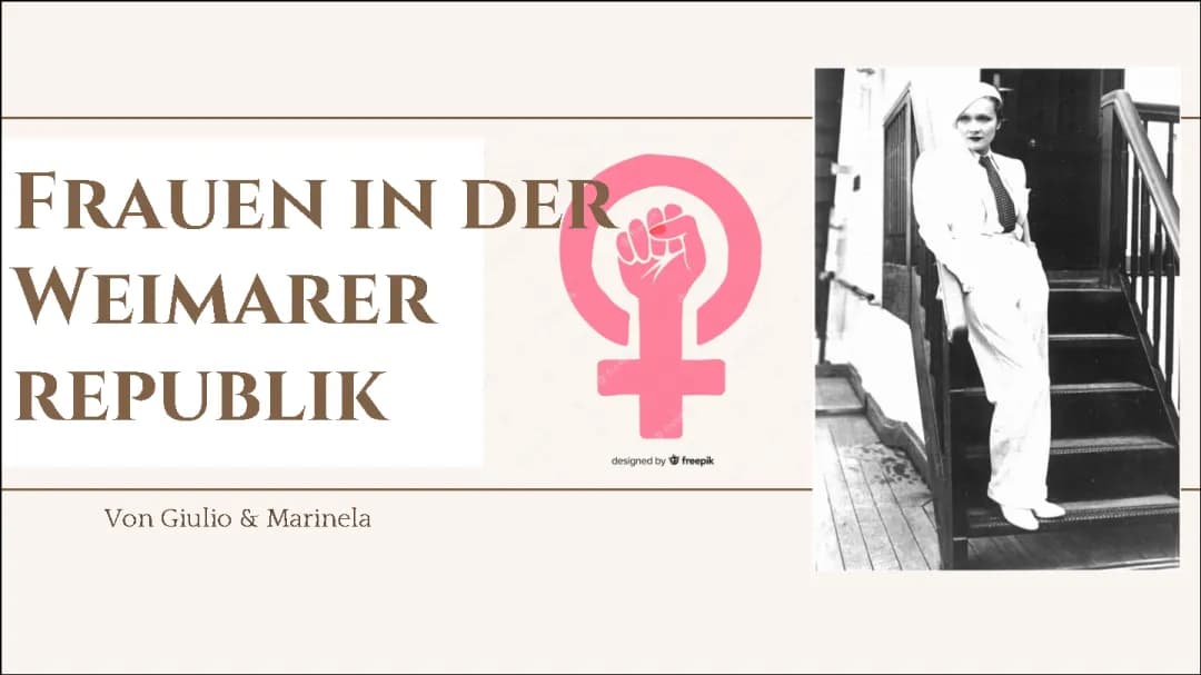 Die Frauenbewegung, Die neue Frau in der Weimarer Republik