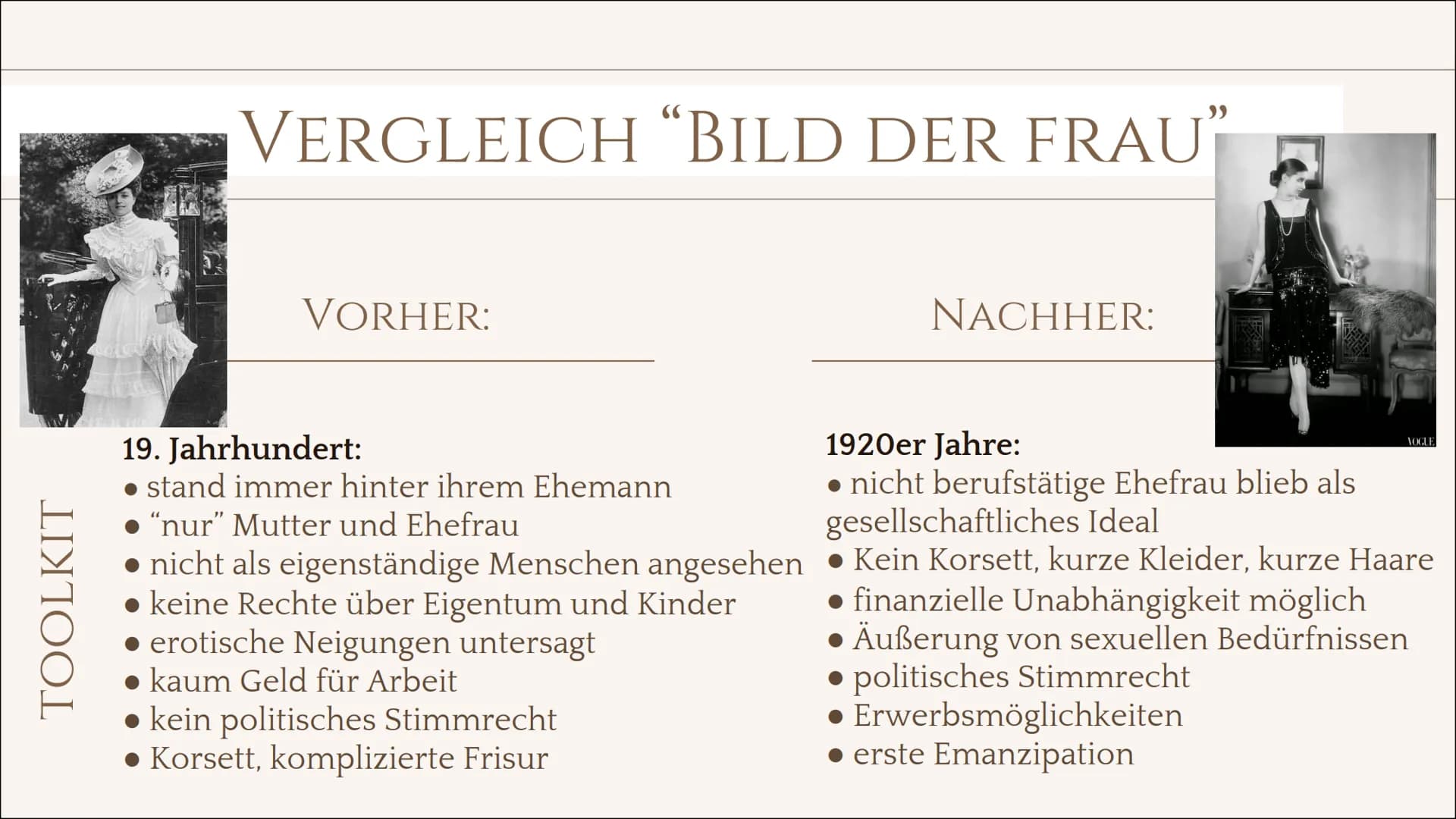FRAUEN IN DER
WEIMARER
REPUBLIK
Von Giulio & Marinela
C
freer
designed by freepik INHALTSVERZEICHNIS
TOOLKIT
01
RECHTLICHE SITUATION
DER FRA