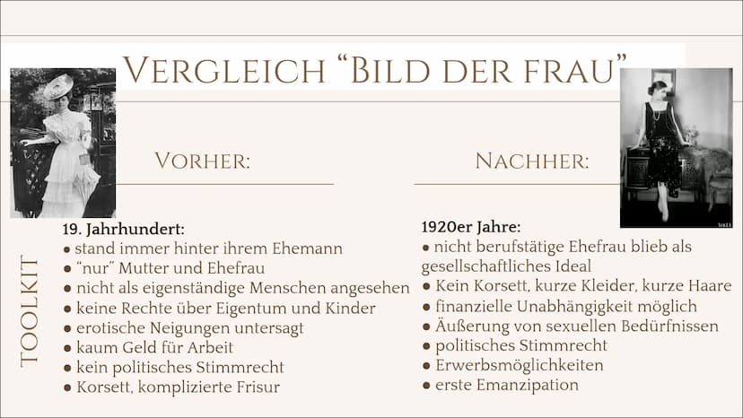 FRAUEN IN DER
WEIMARER
REPUBLIK
Von Giulio & Marinela
C
freer
designed by freepik INHALTSVERZEICHNIS
TOOLKIT
01
RECHTLICHE SITUATION
DER FRA