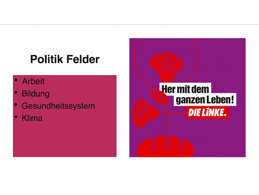 DIE LINKE. Themen
Geschichte
Struktur der Partei/Personen
Politik
Wahlprogramm Geschichte
-Gegründet am 16. Juli 2007 durch
Verschmelzung de
