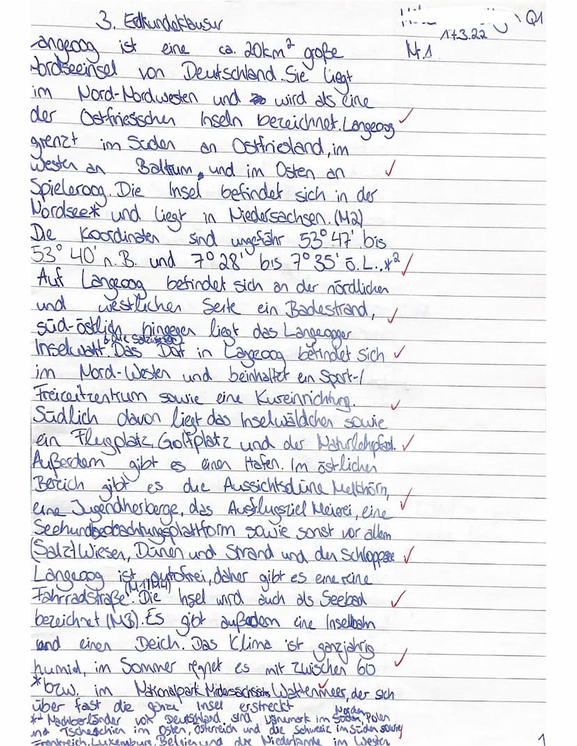 Klausur II/Q1
Kurs: Geo-GK 82 (Sm)
Name:
Thema
Punkte: 6/100
Tourismus im Spannungsfeld von Ökonomie und Ökologie
Das Beispiel der Nordseein