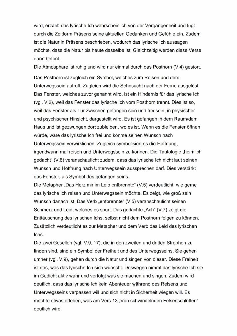 Gedichtinterpretation - Sehnsucht"
2.9.2022
Das Gedicht ,,Sehnsucht" von Joseph von Eichendorff wurde 1834
veröffentlicht. Es thematisiert d