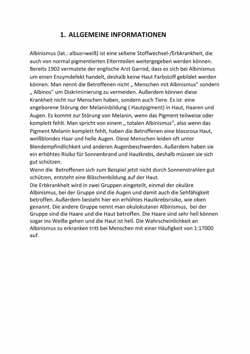 3. Wie kann es aufgrund der genetischen
Veränderungen/Mutationen
kommen?
zu den Krankheitssymptomen
Direkte gesundheitliche Schäden treten d