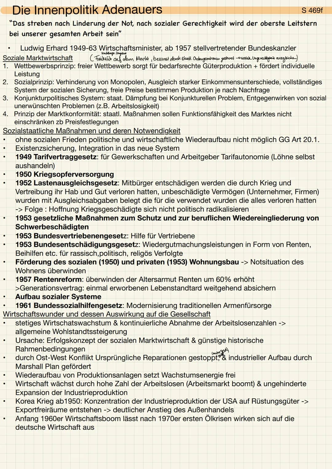 Die Ära Adenauer 1949- 1963
14 Aug 1949: erste wahlen zum dt Bundestag
CDU 31% SPD 29,2%
Regierungskoalition CDU CSU FDP (11,9%) DP
Adenauer