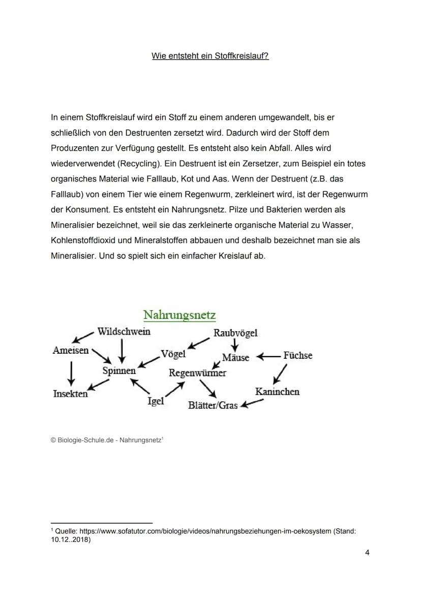 1.
2.
3.
Inhaltsverzeichnis
Was ist ein Stoffkreislauf?
1.1.
Definition eines Stoffkreislaufes
1.2.
Wie entsteht ein Stoffkreislauf?
1.3. Ar