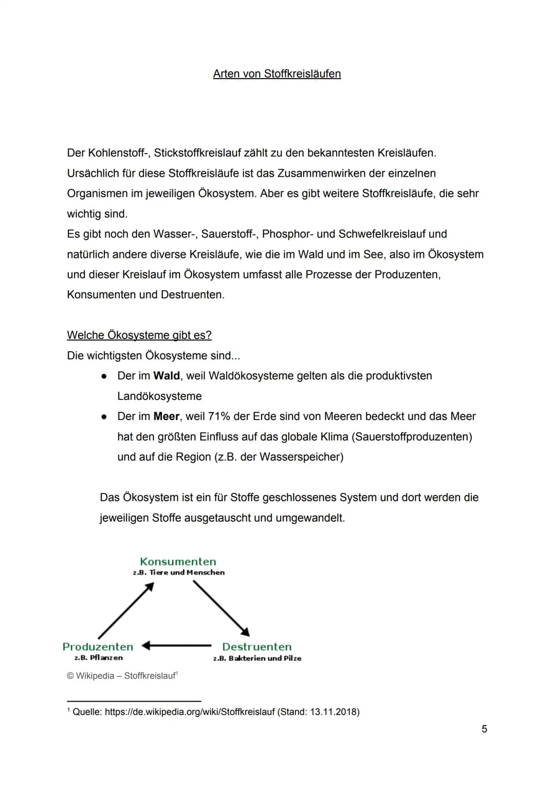 1.
2.
3.
Inhaltsverzeichnis
Was ist ein Stoffkreislauf?
1.1.
Definition eines Stoffkreislaufes
1.2.
Wie entsteht ein Stoffkreislauf?
1.3. Ar