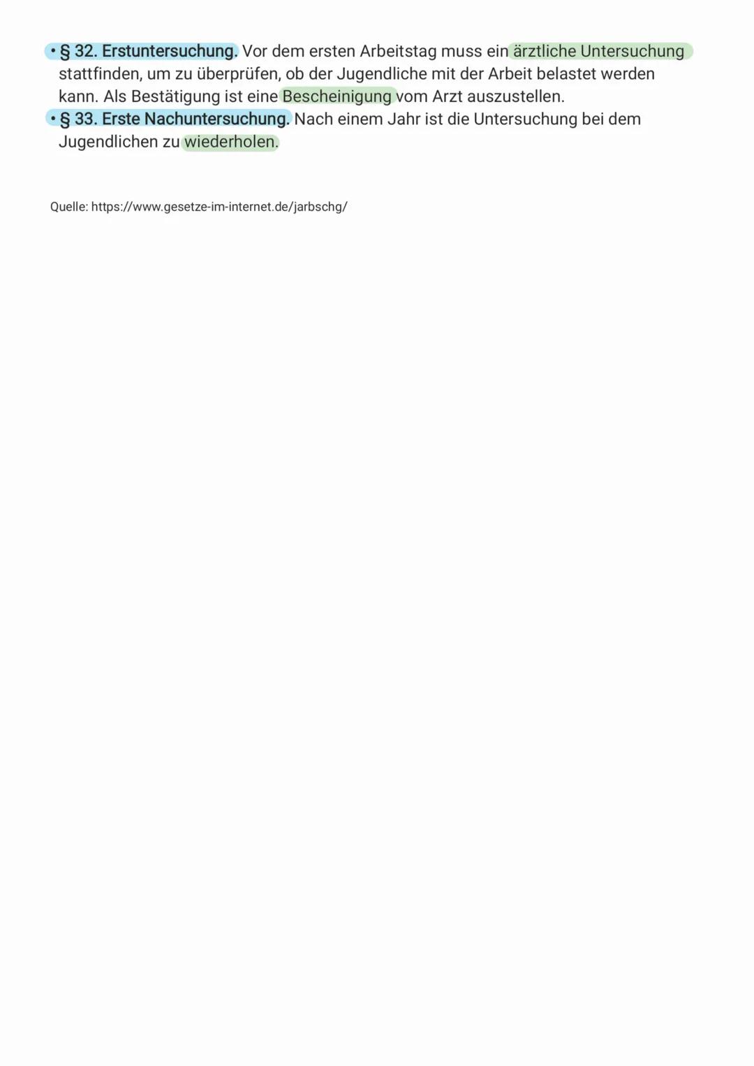 Jugendarbeitsschutzgesetz (JArbSchG)
• § 1. Geltungsbereich. Gesetz gilt für unter 18 jährige
•§ 2. Kind, Jugendlicher. Als Kinder gelten Pe