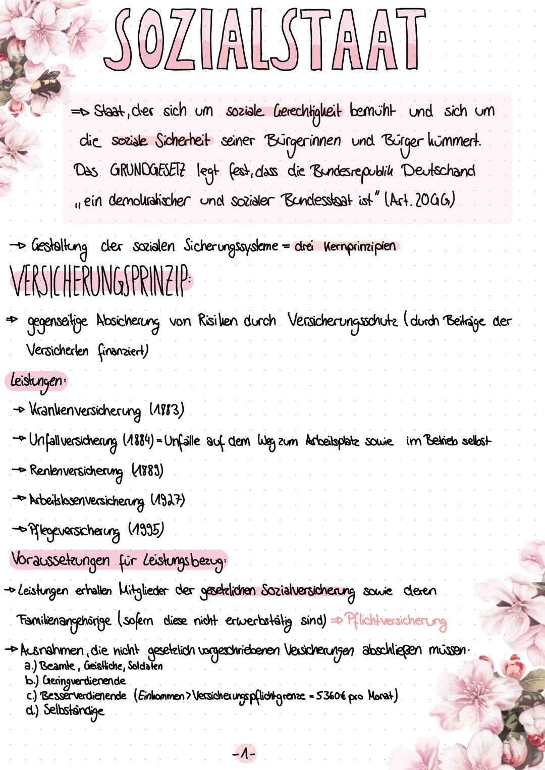 # SOZIALSTAAT

→ Staat, der sich um soziale Gerechtigkeit bemüht und sich um
die soziale Sicherheit seiner Bürgerinnen und Bürger kümmert.
D