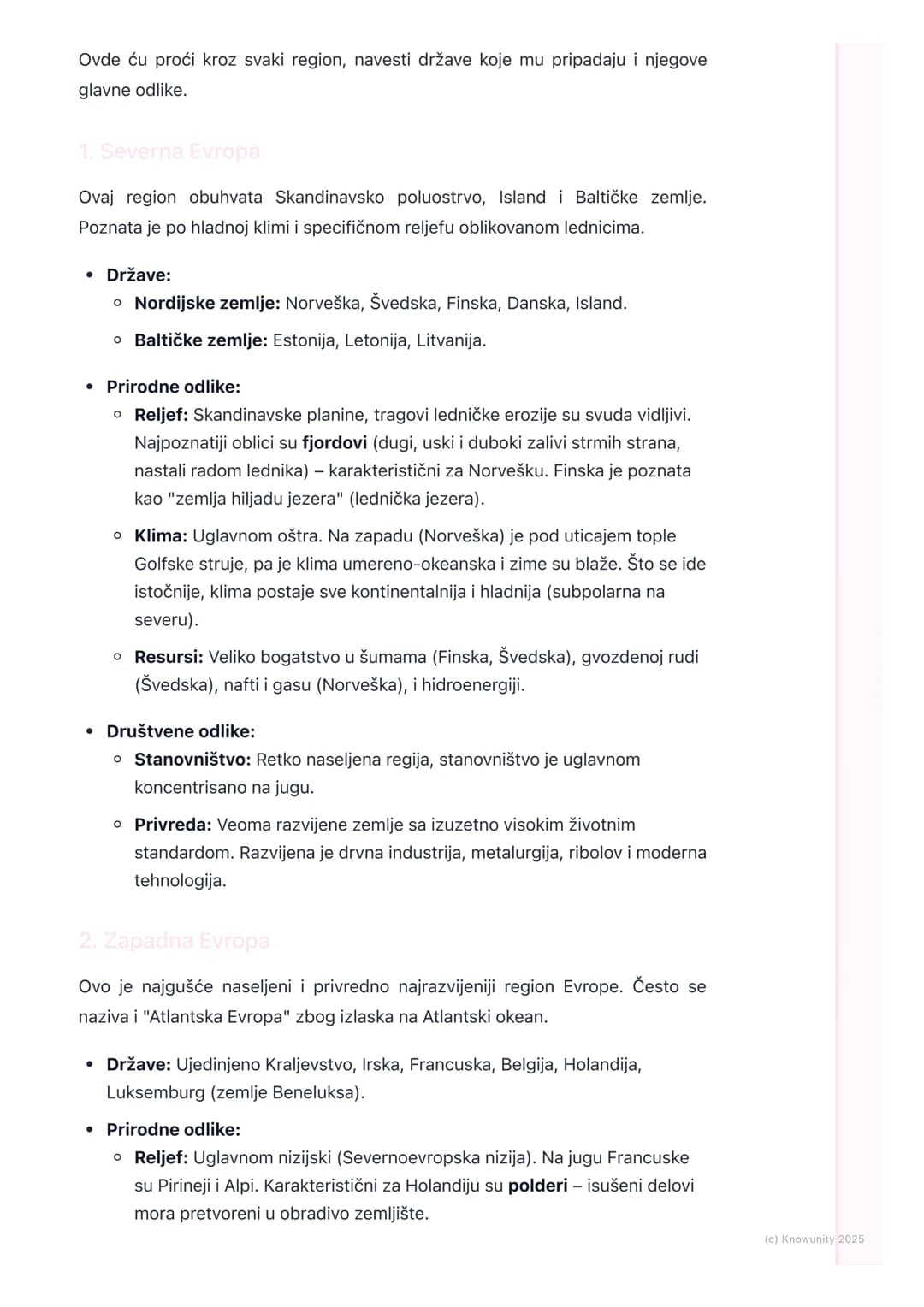 # Regioni Evrope

Uvod u regionalnu podelu Evrope

Evropa je kontinent sa velikom raznolikošću u pogledu prirode, stanovništva,
kulture i pr
