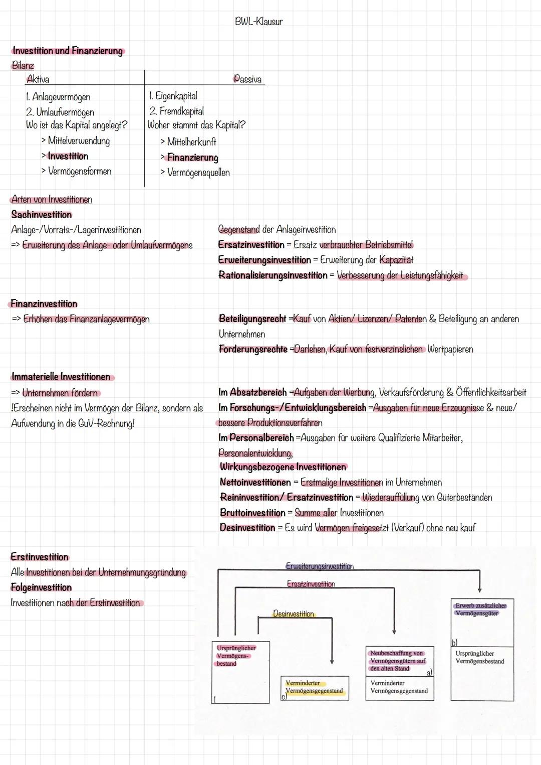 Investition und Finanzierung
Bilanz
Aktiva
1. Anlagevermögen
2. Umlaufvermögen
Wo ist das Kapital angelegt?
>
Mittelverwendung
> Investition