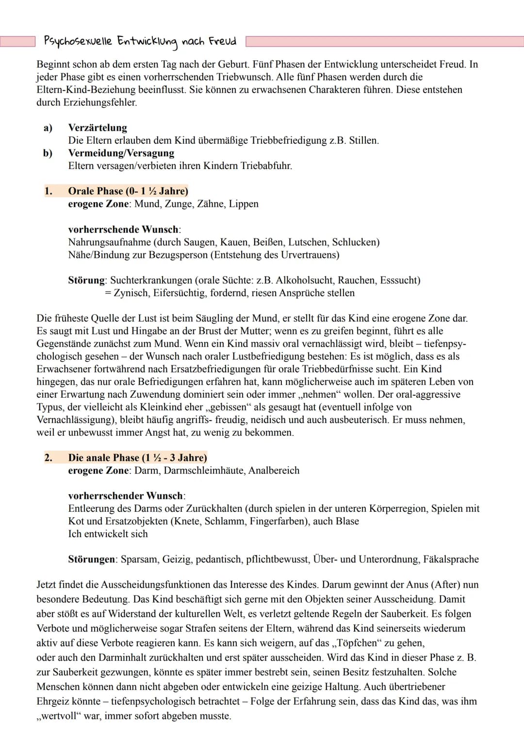 ·Klausur Pädagogik/Psychologie: Tiefenpsychologie
Wie früh zeigt sich die Persönlichkeit?
Erkenntnis: Kontinuität der Persönlichkeit von der