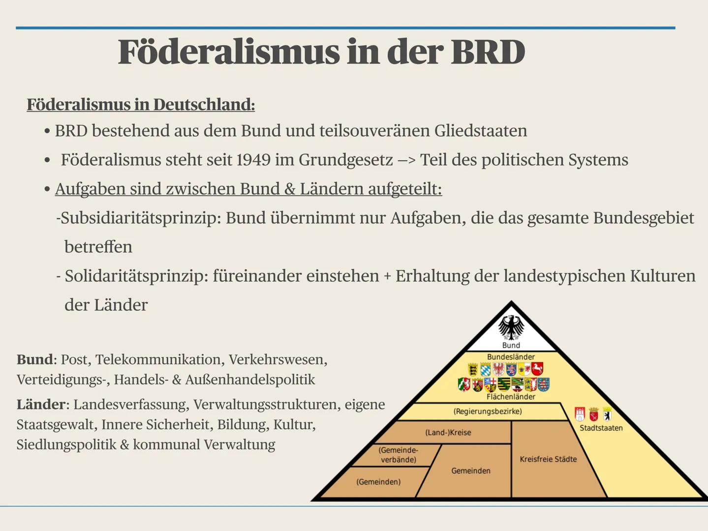 Die Bundesrepublik als
Föderaler Staat Ist der Föderalismus
als Prinzip der
Staatsorganisation in
Deutschland sinnvoll? Gliederung
1. Födera