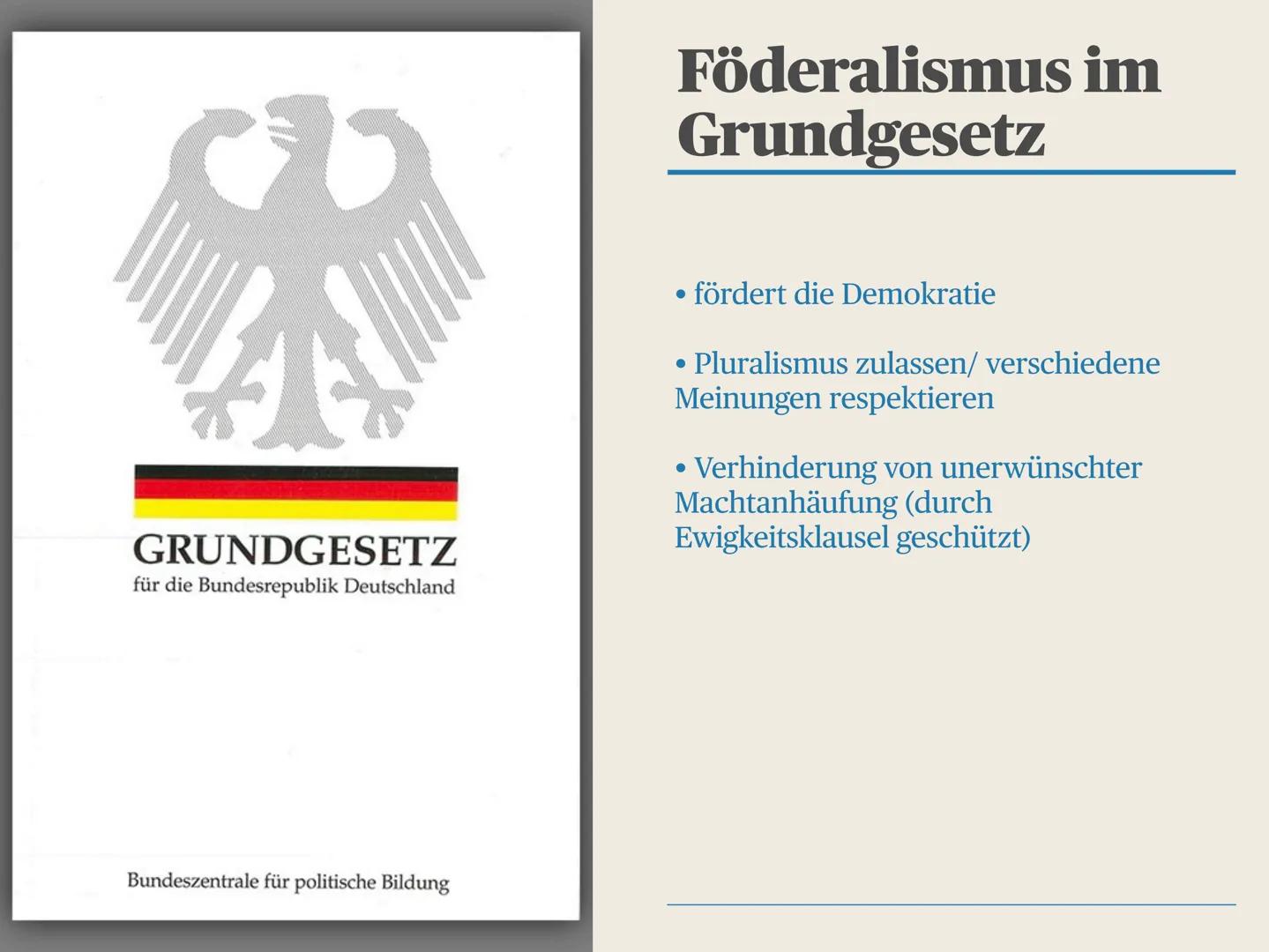 Die Bundesrepublik als
Föderaler Staat Ist der Föderalismus
als Prinzip der
Staatsorganisation in
Deutschland sinnvoll? Gliederung
1. Födera