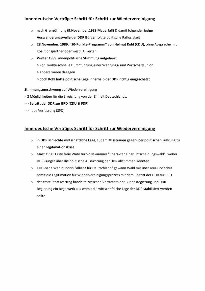 Die deutsche Wiedervereinigung
Der äußere Weg zur Einheit
> Internationale & innerdeutsche Verträge
Ausgangslage: Vier-Mächte-Verantwortlich