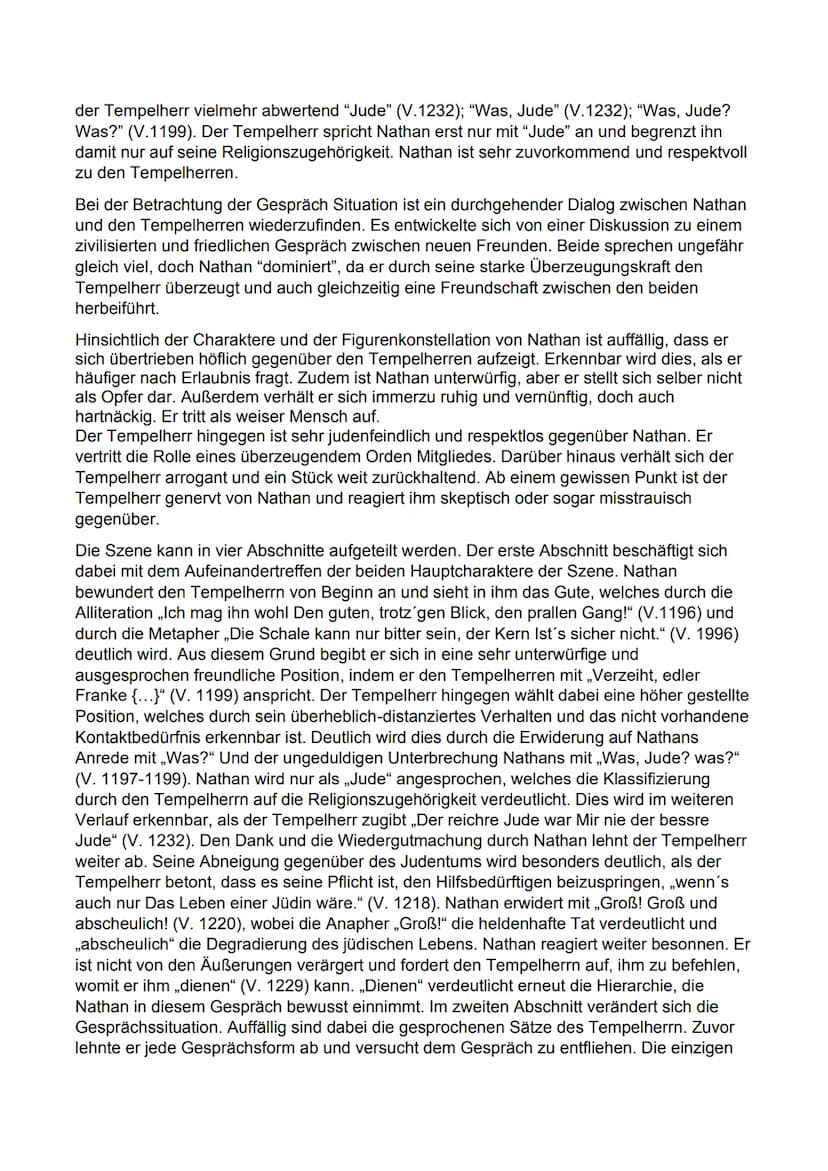(Thea Marx Ec)
Szenenanalyse 2.Aufzug, 5. Auftritt
4.05.2022
Das Drama "Nathan der Weise", von Gotthold Ephraim Lessing aus dem Jahre 1779, 