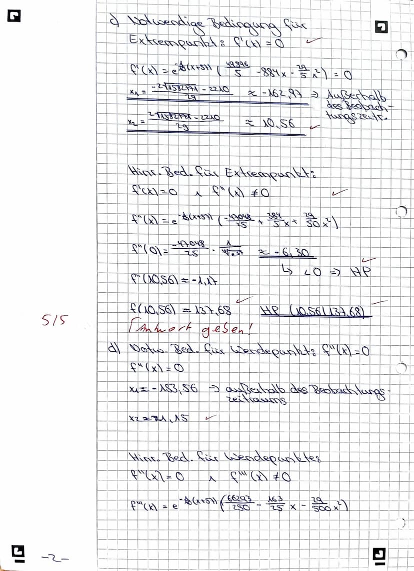 Mathe-Klausur'
Thema: Analysis (e-Funktionen)
Hilfsmittelfreier Teil - Zeit: Maximal 40 Minuten
Aufgabe 1:
Gegeben ist die Funktion f durch 