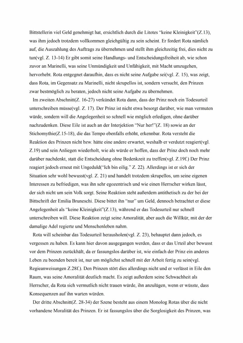 Szenenanalyse Emilia Galotti(1,8)
Aufgabenstellung: Analysieren Sie die Szene I, 8 unter Berücksichtigung der inhaltlichen
und sprachlichen 
