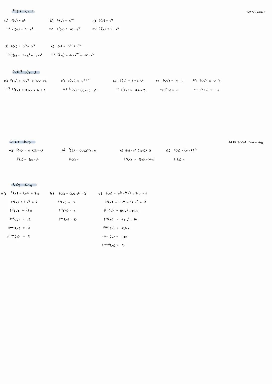# Die Ableitungsfunktion
S.64 Nr.3
1011212021 Freitag
b)
d)
AS
10
10
5
5
+
-5
-5-
-5
Betragsfunktion
-3
-2
-1
1
2
3
4
1-21=2
121=2
Ableitung