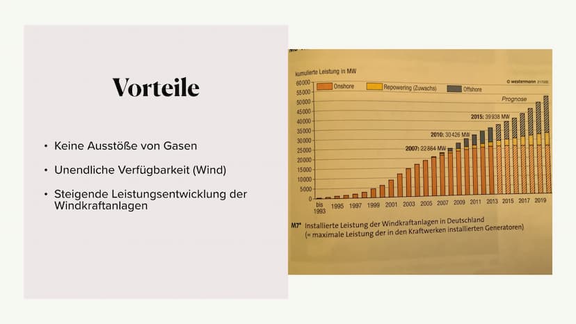 Energie durch
Windräder ●
●
●
Definition
Wind- Strom?
• Positive Aspekte
●
Negative Aspekte
●
Gliederung
Vom Wind zum Strom
Funktionsweise e