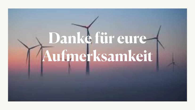Energie durch
Windräder ●
●
●
Definition
Wind- Strom?
• Positive Aspekte
●
Negative Aspekte
●
Gliederung
Vom Wind zum Strom
Funktionsweise e