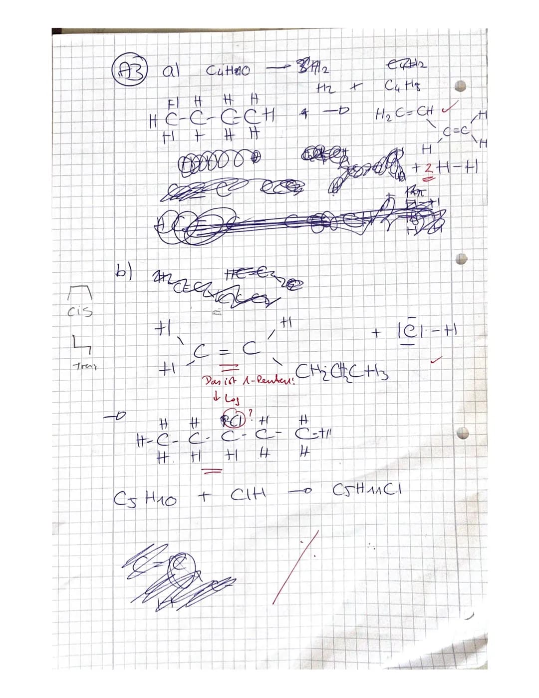 Chemie-KA 1
Name:
1. Benenne folgende Moleküle:
a.
b.
C.
1 CH3
H₂C-C-CH₂
H
CH3
H3C-CH
H₂C-
CH3
3CH₂
CH3
-CH₂
-CH-CH₂ CH3
-CH₂
Klasse 10a
2. 