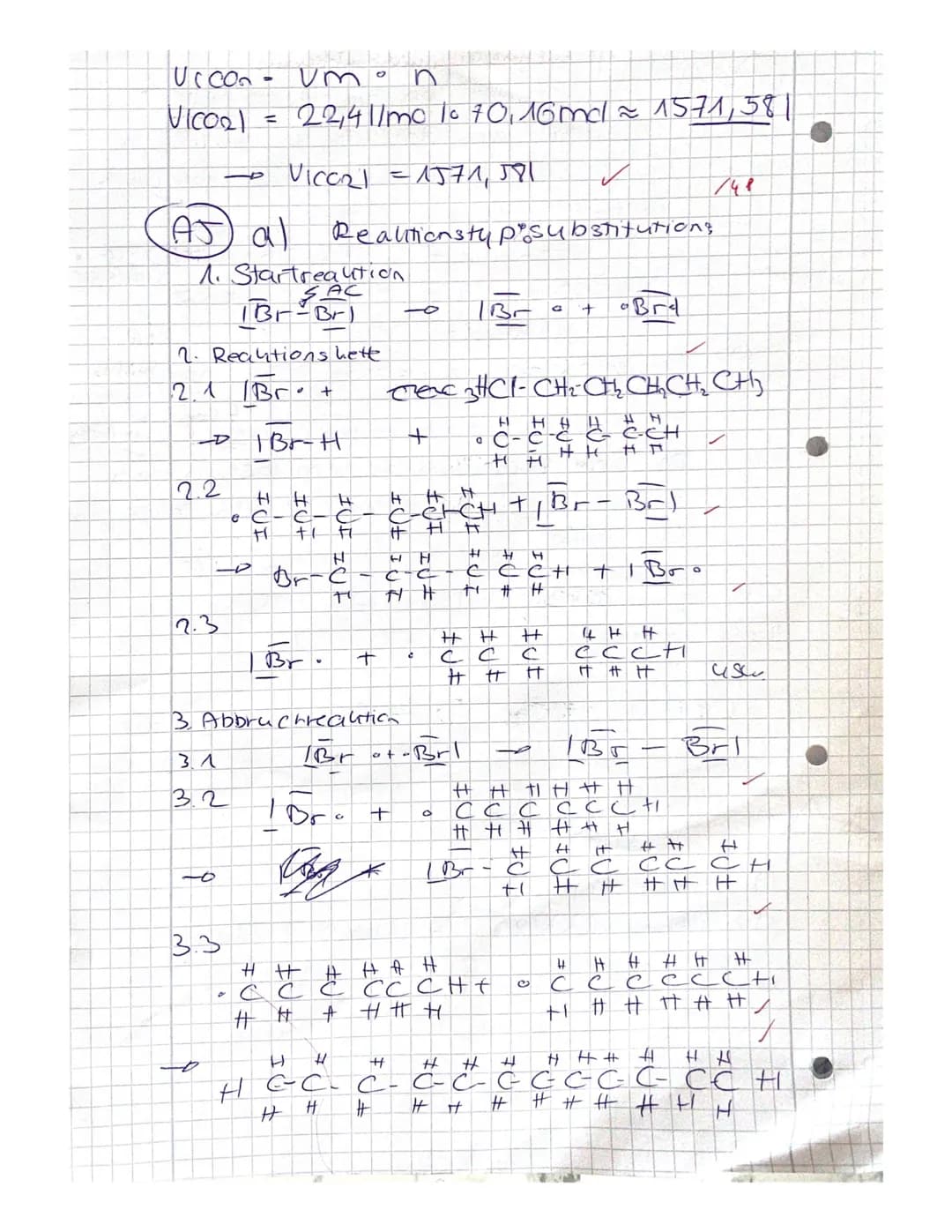 Chemie-KA 1
Name:
1. Benenne folgende Moleküle:
a.
b.
C.
1 CH3
H₂C-C-CH₂
H
CH3
H3C-CH
H₂C-
CH3
3CH₂
CH3
-CH₂
-CH-CH₂ CH3
-CH₂
Klasse 10a
2. 