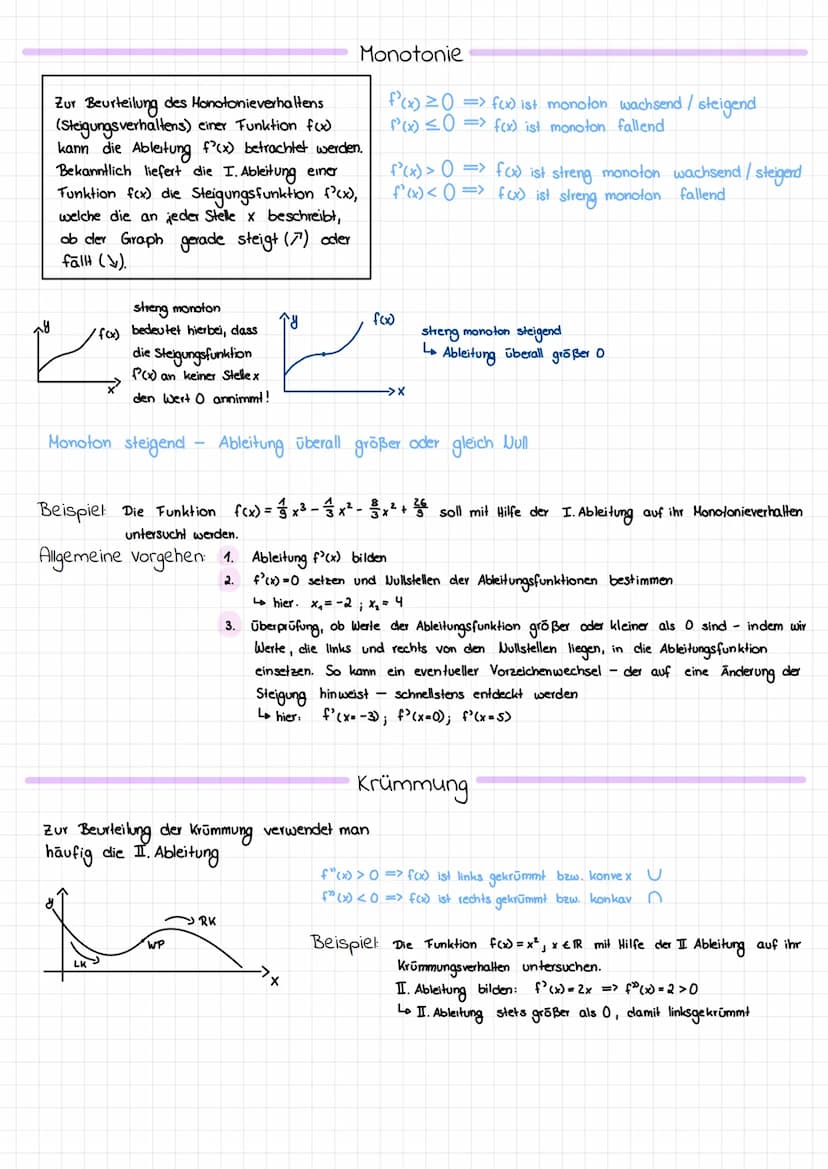 SCHNITTPUNKT Y-ACHSE
NULLSTELLE
GRENZVERHALTEN
n
f(x) = anx
+
Kurvendiskussion
an-1 X
EXTREMPUNKT (HP)
Die Definitionsmenge D ist die Menge

