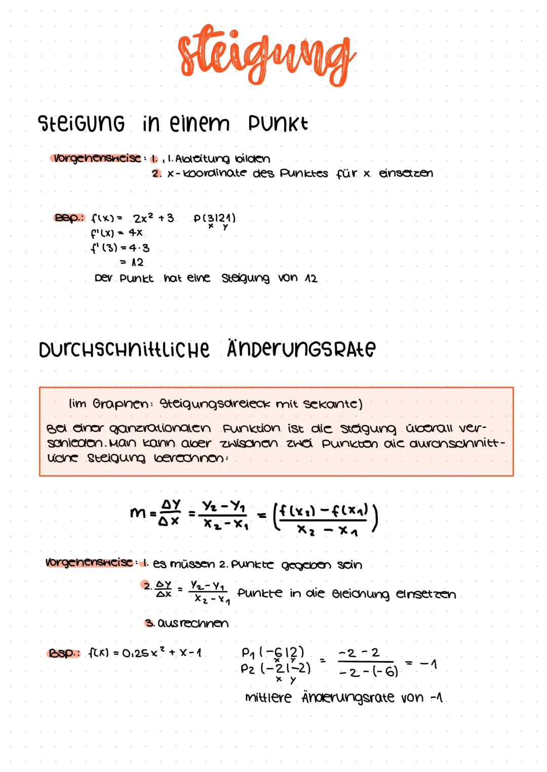 Regeln :
Potenzregel:
konstantenregel:
summenregel:
Ableitungen
Faktorregel:
Wendepunkt von f
Extrem punkt von f'.
Nullstelle von f"
f(x)= x