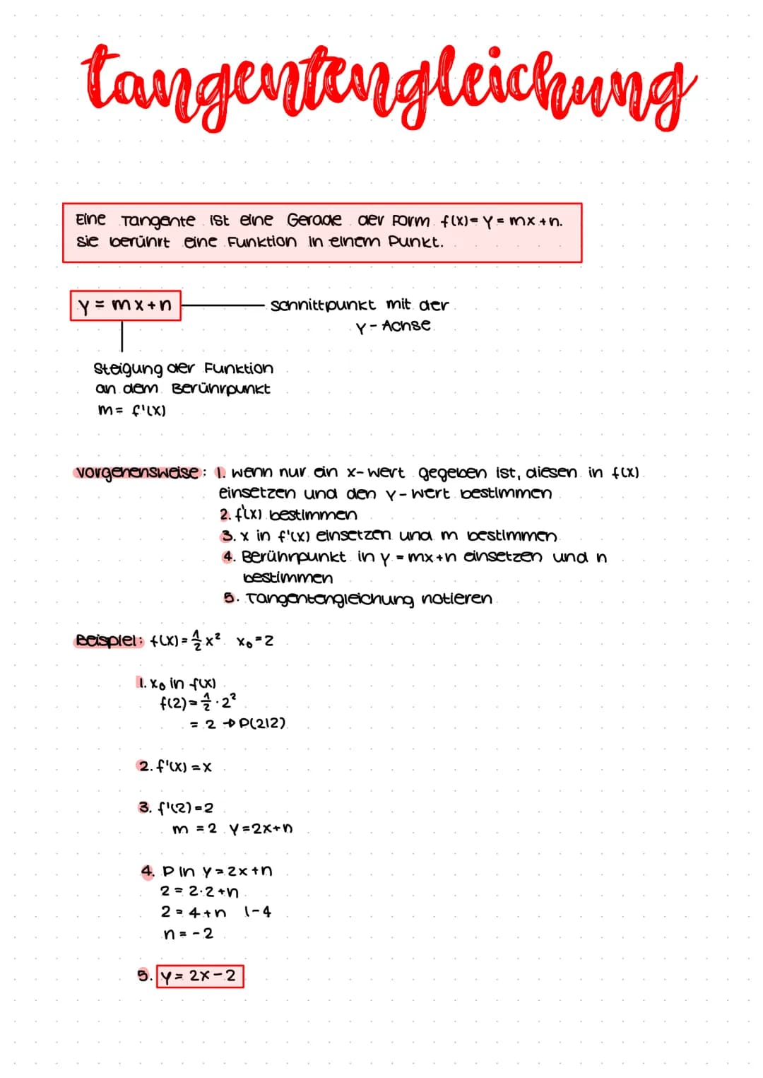 Regeln :
Potenzregel:
konstantenregel:
summenregel:
Ableitungen
Faktorregel:
Wendepunkt von f
Extrem punkt von f'.
Nullstelle von f"
f(x)= x