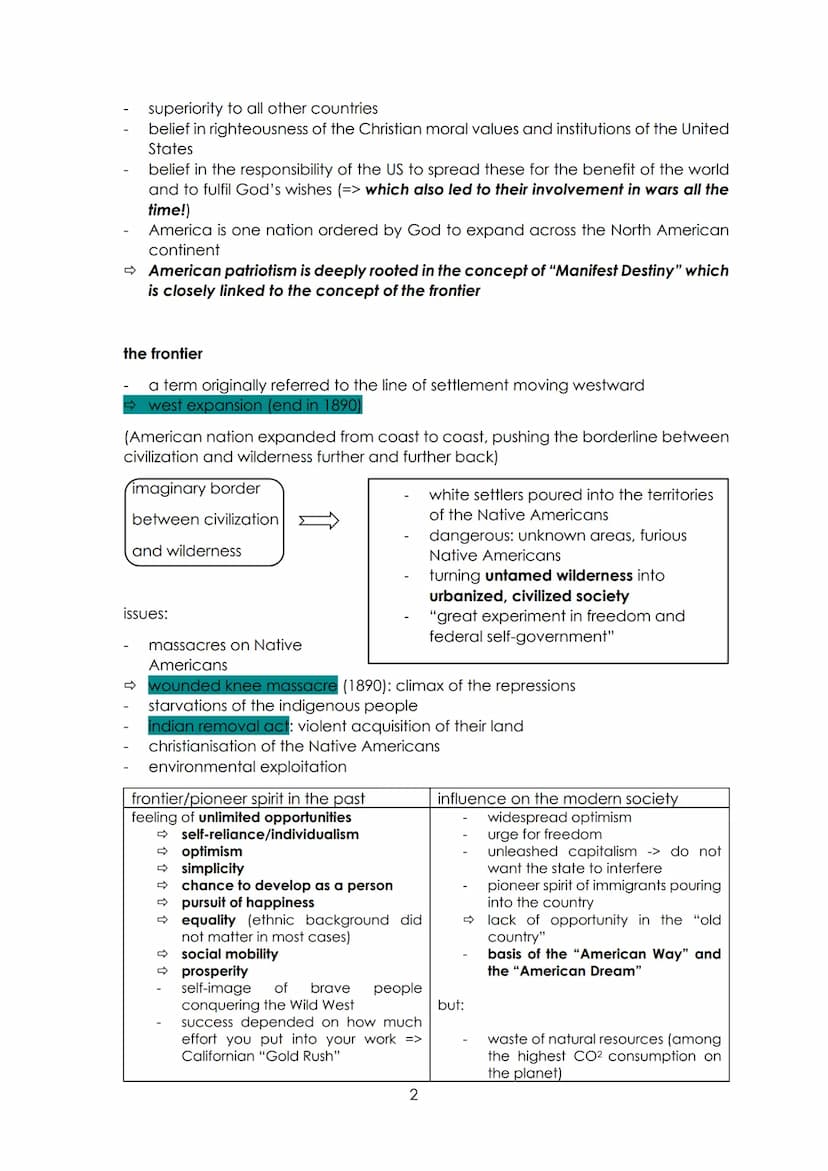 01 | usa
ENGLISCH-₂ABITUR
zusammenfassung
american dream
the usa was and still is a country of unlimited opportunities where people can work