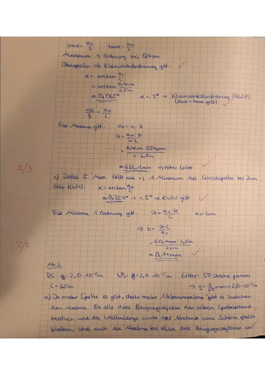 
<h2 id="aufgabe1doppelspalt">Aufgabe 1: Doppelspalt</h2>
<p>Das Laserlicht trifft senkrecht auf einen Doppelspalt mit einem Spaltabstand vo