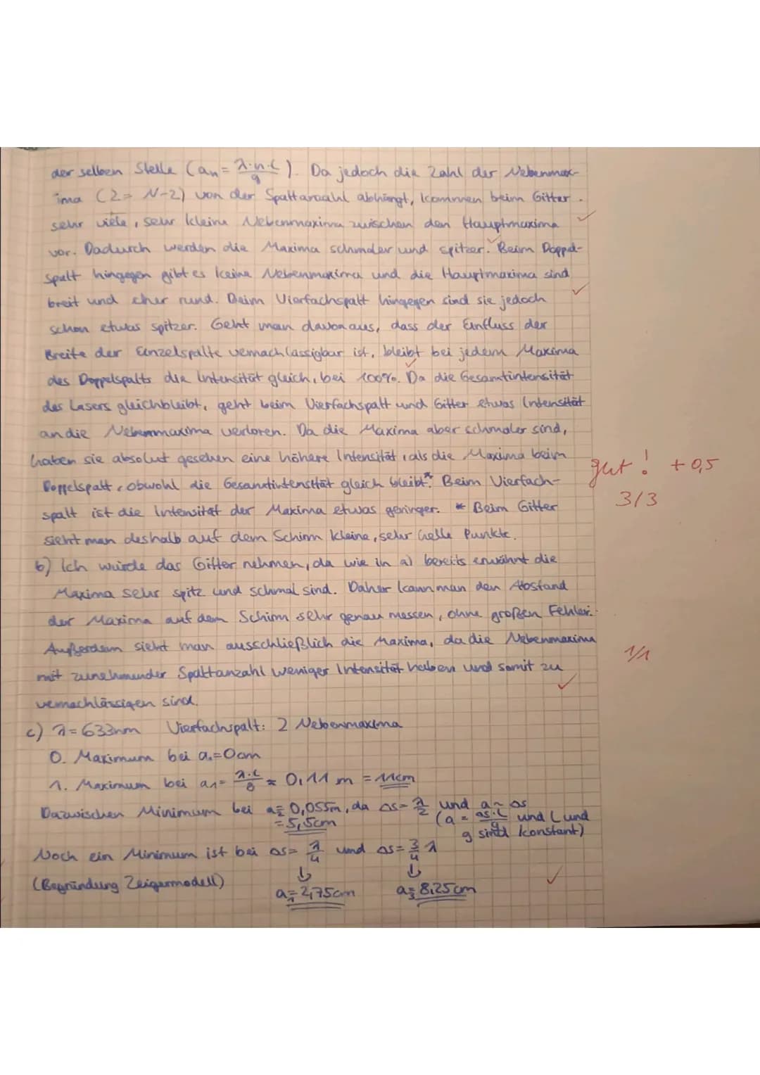 
<h2 id="aufgabe1doppelspalt">Aufgabe 1: Doppelspalt</h2>
<p>Das Laserlicht trifft senkrecht auf einen Doppelspalt mit einem Spaltabstand vo