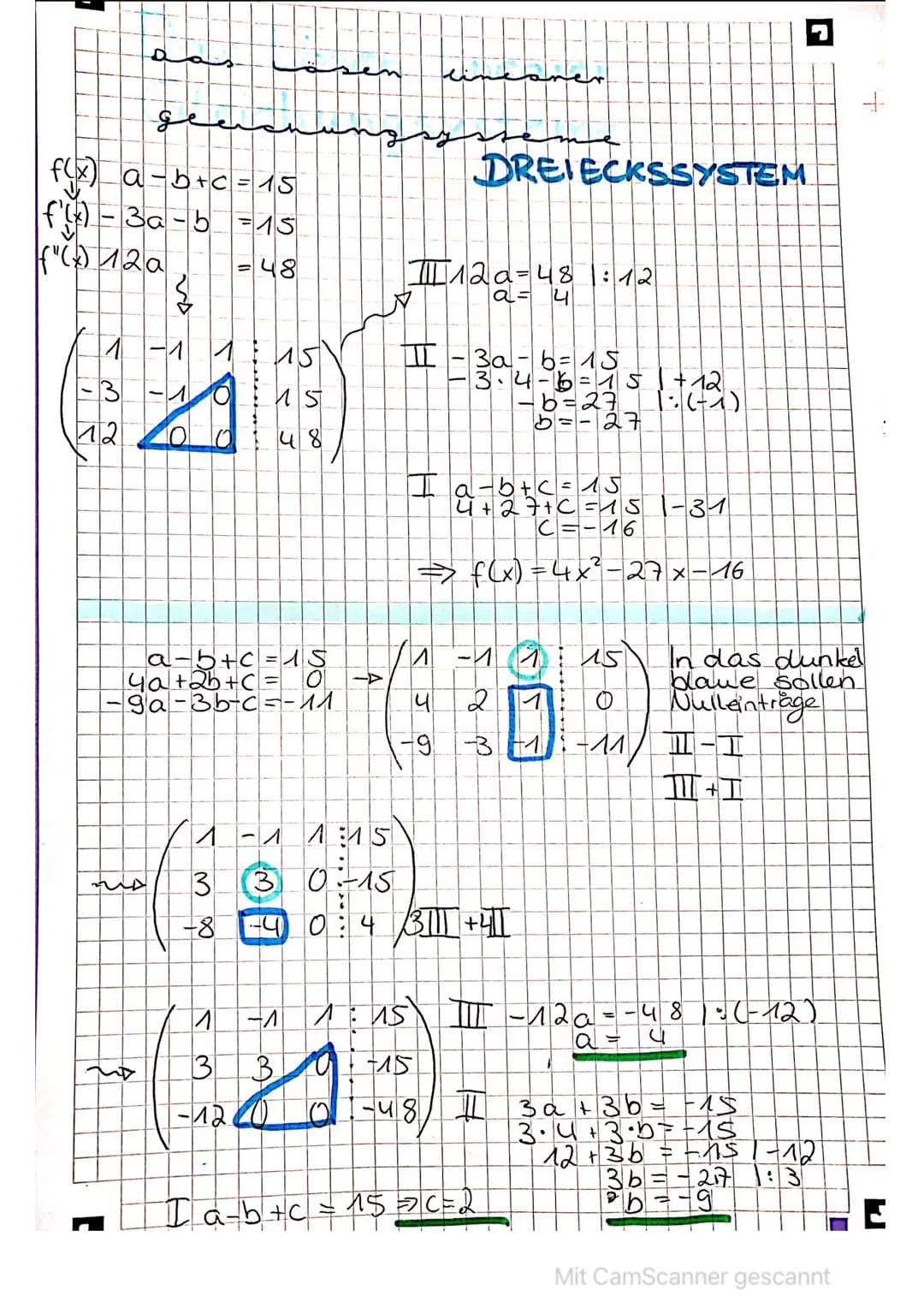 f(x) a=b+c=15
f'(x) = 3a-b = 15
{"(x) 12 a
12
H
of
1
·11
TO
3
∞ w s
()
48
a-b+c=15
40+2b+C = 0
-ga-3b-c-11
3
-12
15
15
5500
48
-1
I a-b+c
II