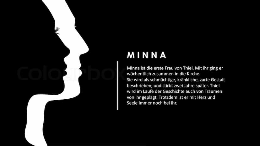 BAHNWÄRTER THIEL INHALT
Zeitstrahl
Die Geschichte dreht sich um den
Bahnwärter Thiel und dessen Entwicklung
vom Tod seiner ersten Frau Minna