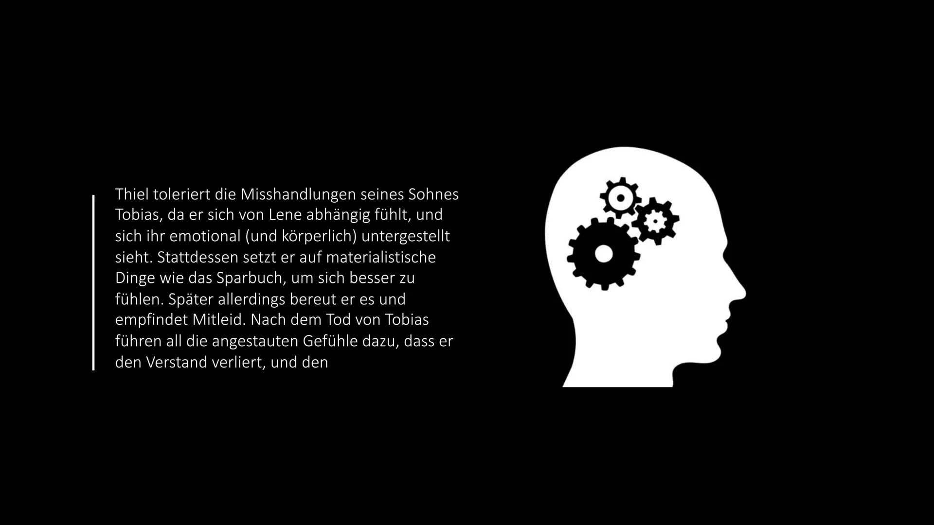 BAHNWÄRTER THIEL INHALT
Zeitstrahl
Die Geschichte dreht sich um den
Bahnwärter Thiel und dessen Entwicklung
vom Tod seiner ersten Frau Minna