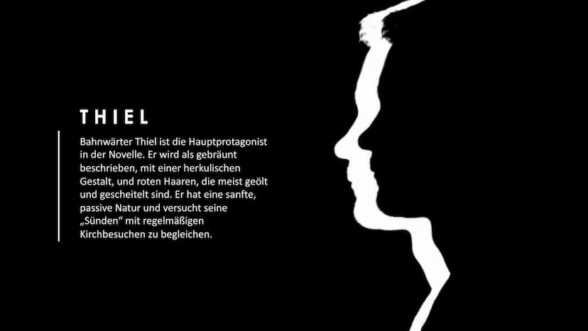 BAHNWÄRTER THIEL INHALT
Zeitstrahl
Die Geschichte dreht sich um den
Bahnwärter Thiel und dessen Entwicklung
vom Tod seiner ersten Frau Minna