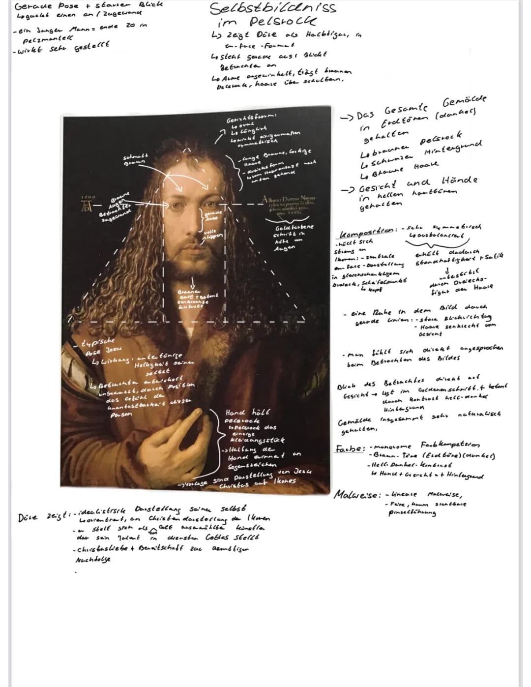 Albrecht Dürer - Selbstbildnis im Pelzrock: Analyse und Besonderheiten