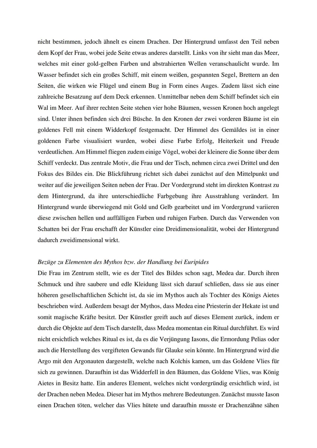 Rezeption des Medea-Mythos: Bildende Kunst
Das Gemälde ,,Medea" von Anthony Frederick Augustus Sandys entstand zwischen 1866 und
1868 und wu