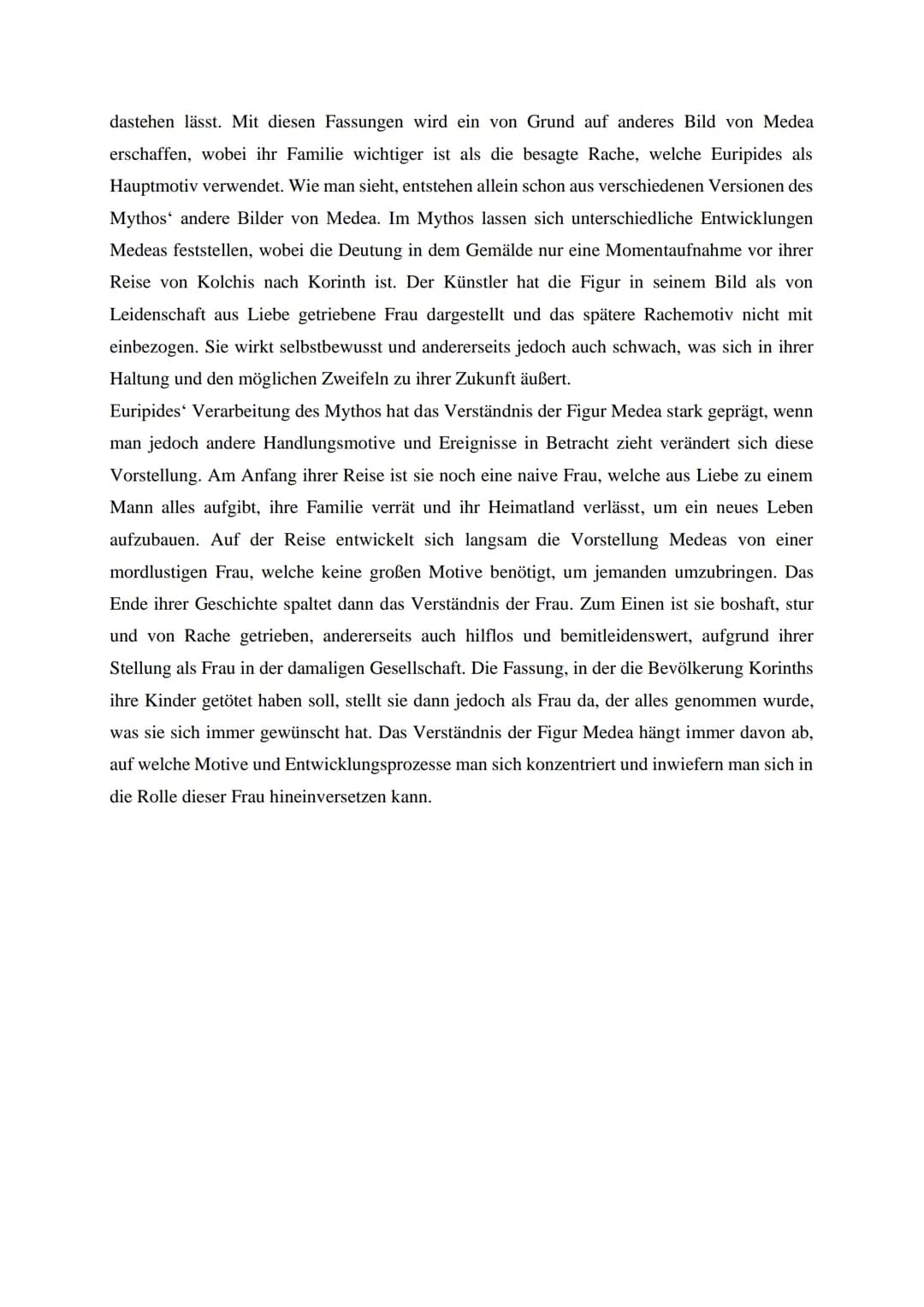 Rezeption des Medea-Mythos: Bildende Kunst
Das Gemälde ,,Medea" von Anthony Frederick Augustus Sandys entstand zwischen 1866 und
1868 und wu